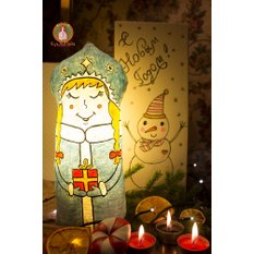 Новогодний светильник Снегурочка