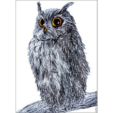 открытка Филин