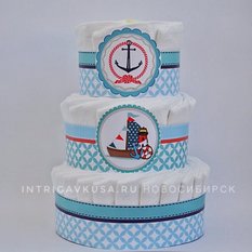 Торт из подгузников Кораблик