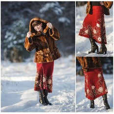Юбка Цветы