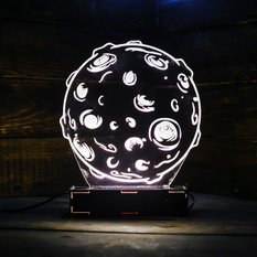 LED ночник ручной работы Ночная луна