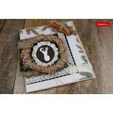 Новогодняя открытка С Оленем