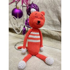 Игрушка ручной работы Кот Аминеко рыжий