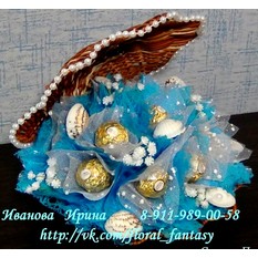 Букеты из конфет Сладкая ракушка