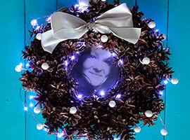 Новогодний венок с фотографией