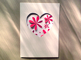 Романтичная открытка с сердечком