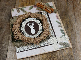 Новогодняя открытка с оленем