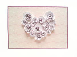 Открытка «Сердце из роз»