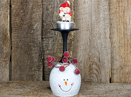 Подсвечник Снеговик