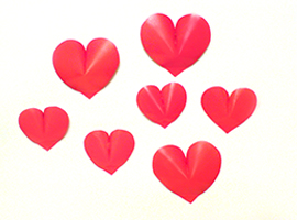 Бумажные сердечки для домашнего декора