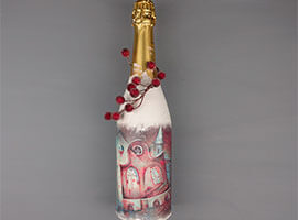 Как украсить бутылку шампанского