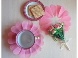 Сердца из салфеток