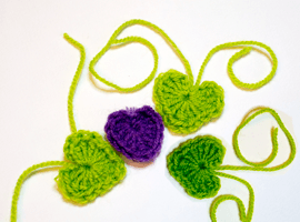 Вязаные сердечки