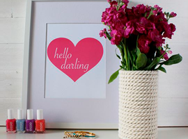 Ваза из бечёвки