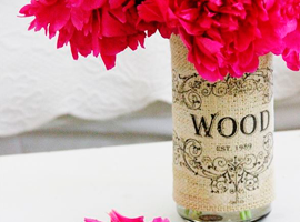 Ваза из мешковины