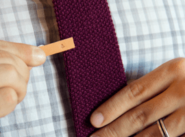 Кожаный зажим для галстука