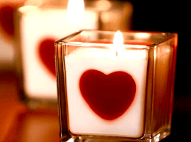 Свеча-валентинка