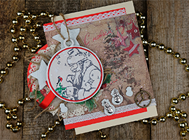 Новогодняя открытка с Дедом Морозом