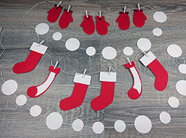 Гирлянда Валенки Деда Мороза