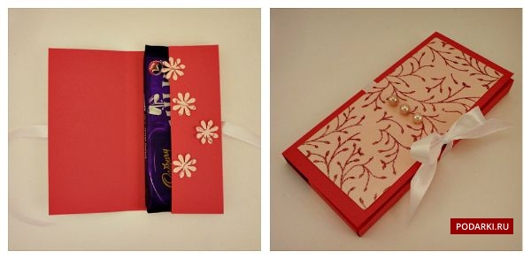 Как красиво упаковать шоколад в подарок своими руками