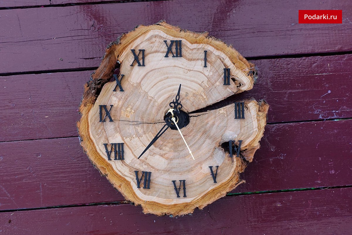Часы из спила дерева своими руками