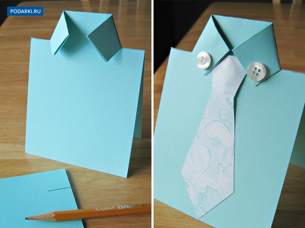 Объемная открытка для папы: делаем из цветной бумаги и спичечного коробка