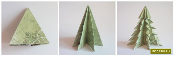 Оригами Елка из бумаги БЕЗ КЛЕЯ | DIY Новый год | Origami Paper Christmas tree