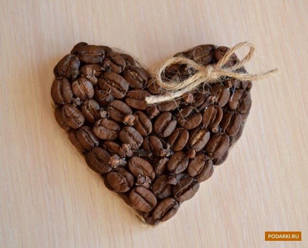 Кофейное сердце | Сердечко из зерен кофе своими руками