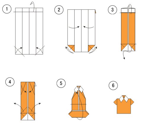 Открытка «рубашка с галстуком» — 6 вариантов поделки с пошаговыми инструкциями