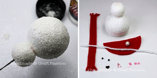 Снеговик из пенопласта поделка своими руками - 86 фото