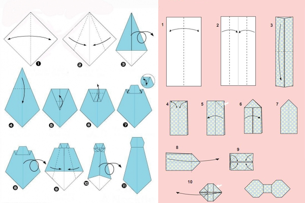 Оригами галстук-бабочка из бумаги - paraskevat.ru