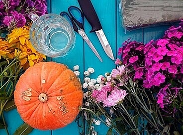 Букет в тыкве